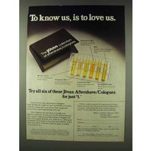 1978 Jovan Aftershave/Colognes Ad - Know Us, to Love Us