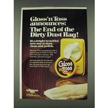 1978 Johnson Wax Gloss 'n Toss Ad - End Dust Rag