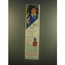 1985 Maybelline Long wearing Nail Color Ad - Classy