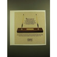 1988 Cross Desk Sets Pens Ad - Give the Doubles Partner