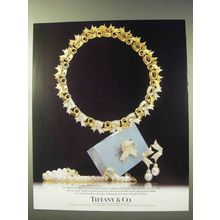 1988 Tiffany & Co. Ribbon Choker, Diamond Brooch Ad