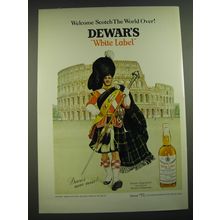 1968 Dewar's Scotch Ad - Welcome Scotch the World Over! Dewar's White Label