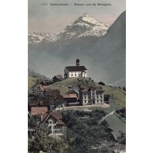 Gotthardbahn Wessen Und Die Windgelle Antique Switzerland Postcard