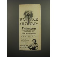 1953 Waldorf Astoria Hotel Ad - Empire Room Patachou Montmartre's famous singer
