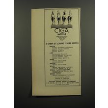 1953 Ciga Hotels Ad - A chain of leading Italian hotels