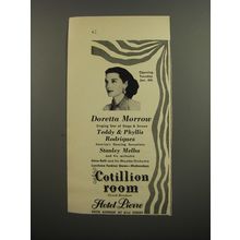 1953 Hotel Pierre Ad - Doretta Morrow Singing star of stage & screen