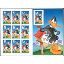 Daffy Duck 100 Sheets of Ten Stamps with Imperforate 10th Stamp Scott 3307