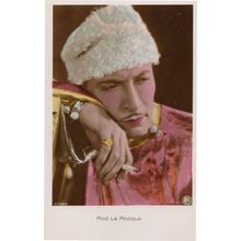 Rod La Rocque Film Actor Hand Coloured Tinted Real Photo Postcard
