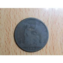 GB 1863 Victoria Penny Coin
