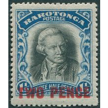 Cook Islands 1931 2d on 1½d black & blue SG93 unused