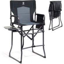EVER ADVANCED Portable 30.7" Seat Height Tall Folding Camping Chair Directors Ch