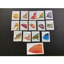 ICOLLECTZONE US Palau 351-365 Set fish XF NH (A500a)