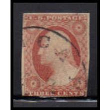 Used 11A 3c George Washington 3+ Margins 3 Line Variety K0145