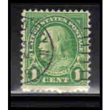 Used 632 1c Benjamin Franklin Just Clears KA7184