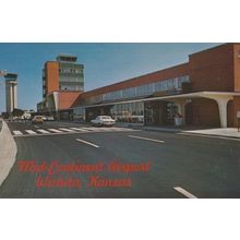 Wichita Mid Continental Airport Kansas 1960s Entrance Postcard