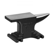 Single Horn Anvil, High Hardness Rugged Round Horn Anvil Blacksmith,8.8Lbs C...