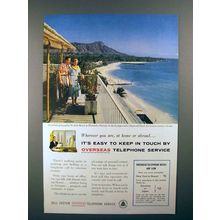 1956 Bell Telephone Ad - Waikiki Beach, Honolulu Hawaii