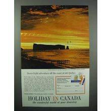 1964 Canada Tourism Ad - Perce Rock Quebec