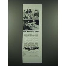 1966 Evinrude Lightwin Outboard Motor Ad - A Motor That Folds!