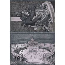 Vatican Crucifixion 2x Unique Metallica 1980s Silver Postcard s