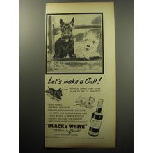 1954 Black & White Scotch Ad - Let's make a call!