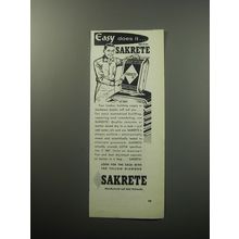 1957 Sakrete Cement Mix Ad - Easy does it with Sakrete