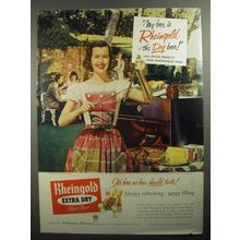 1956 Rheingold Beer Ad - My beer is Rheingold - the Dry beer!
