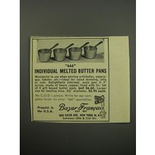 1955 Bazar Francais 666 Individual Melted Butter Pans Advertisement