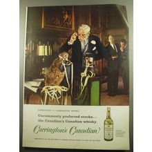 1959 Carrington's Canadian Whisky Ad - Uncommonly preferred stocks
