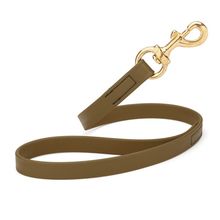 Dog Pet Leash with Brass Hardware W 3/4” L 20”, Coyote Brown