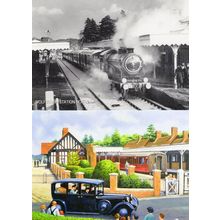 Queen Mary at Wolverton Norfolk Train Station 2x Postcard s