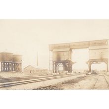 Railroad at Hartford City Indiana PA Antique Train Railway USA Postcard