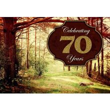 Celebrating 70 Years - Birthday Greeting Card - 00831