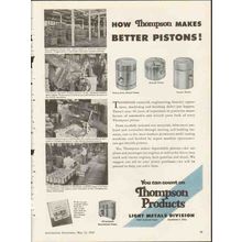 thompson products inc 1953 makes better pistons vintage ad