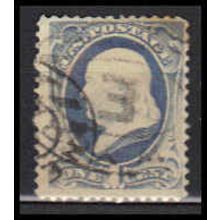 Used 206 1c Benjamin Franklin Barely Clears RA0353