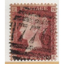 sg43 1d red plate 191 fine used " N E " (reds)