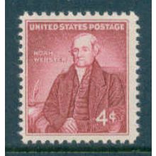 1121 4c Noah Webster Fine MNH MA0211