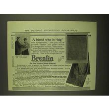 1908 Brenlin Window Shades Ad - A Friend Who Is Big