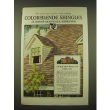 1918 Johns-Manville Asbestos Color-Blende Shingles Ad - Fire-Safe