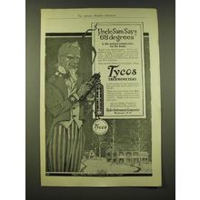 1918 Tycos Thermometers Ad - Uncle Sam says 68 degrees is the normal