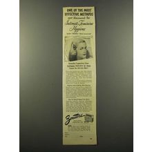 1947 Zonite Zonitors Ad - Most Effective Methods