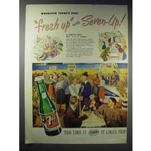 1948 7up Soda Ad - Wherever There's Fun