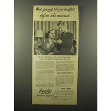 1947 Zonite Feminine Hygiene Ad - Must Tell Daughter
