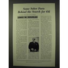 1956 American Petroleum Institute Ad - Lewis W. Douglas