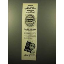 1961 General Electric Uniflood Movie Light Ad - At Last