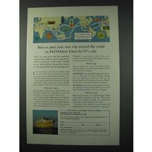 1961 P&O-Orient Lines Cruise Ad - Plan Your Trip