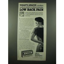 1965 Anacin Medicine Ad - Low Back Pain