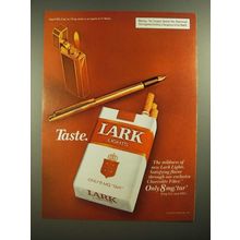 1979 Lark Lights Cigarettes Ad - Taste