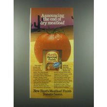 1985 Hunt's Meatloaf Fixin's Tomato Sauce Ad