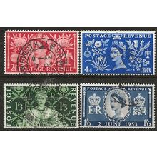 1953 Coronation Set SG532-535 Fine/Very Fine Used . .. .